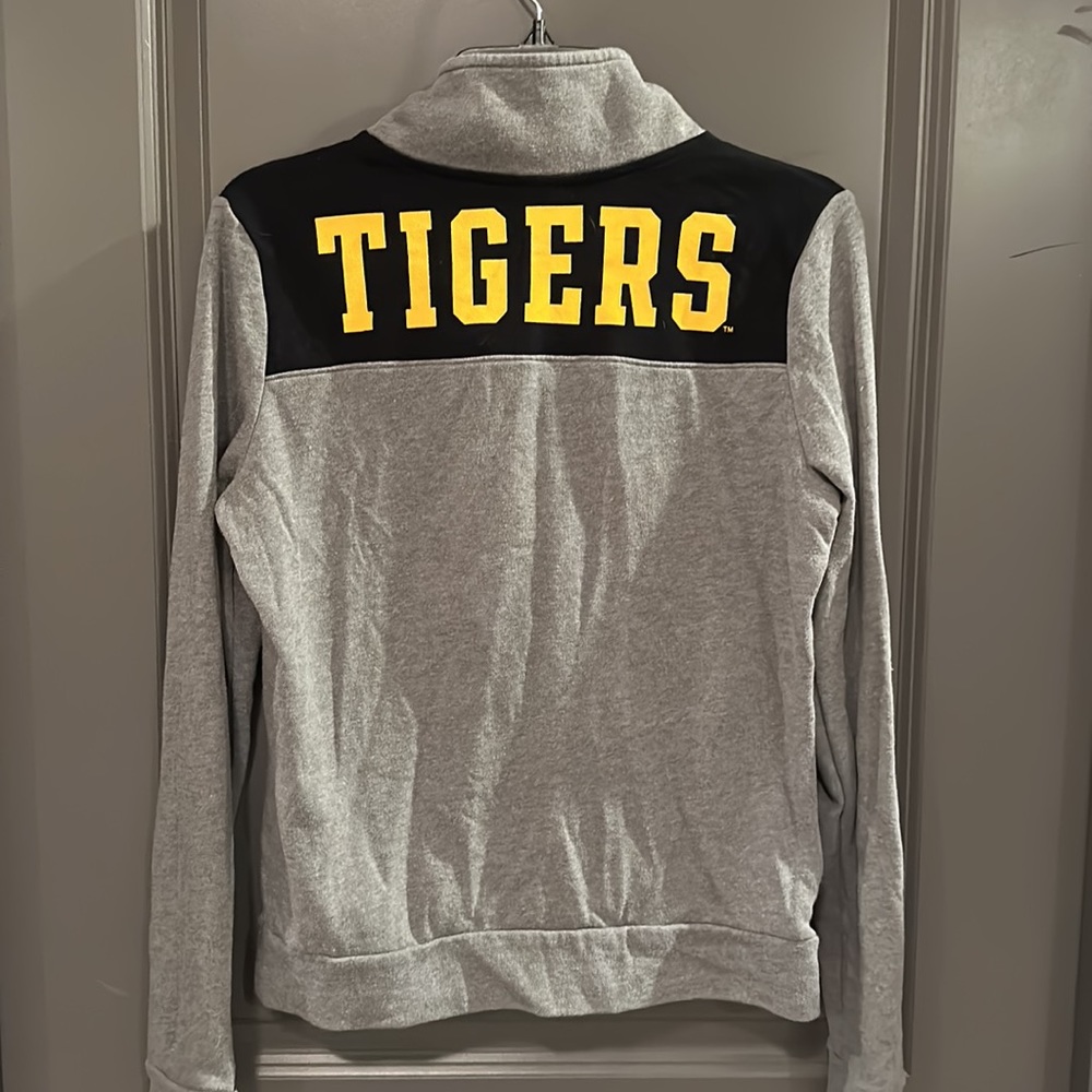 Pink, Mizzou Tigers, quarter zip gray sweatshirt, size small - Picture 7 of 7